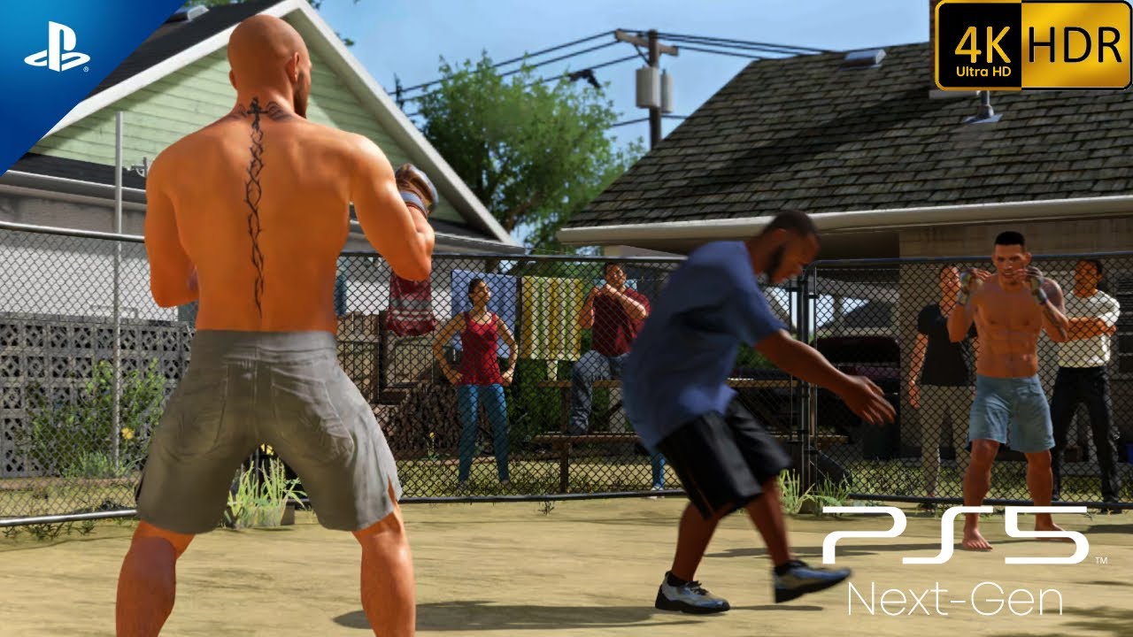 Backyard fighting is insane in UFC 4 on PS5