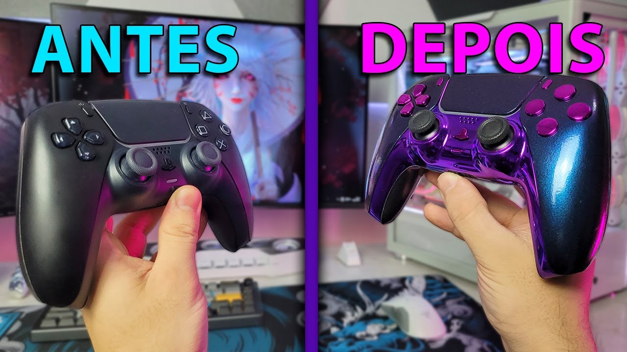 Customizei meu Controle de PS5 com peças do AliExpress!!
