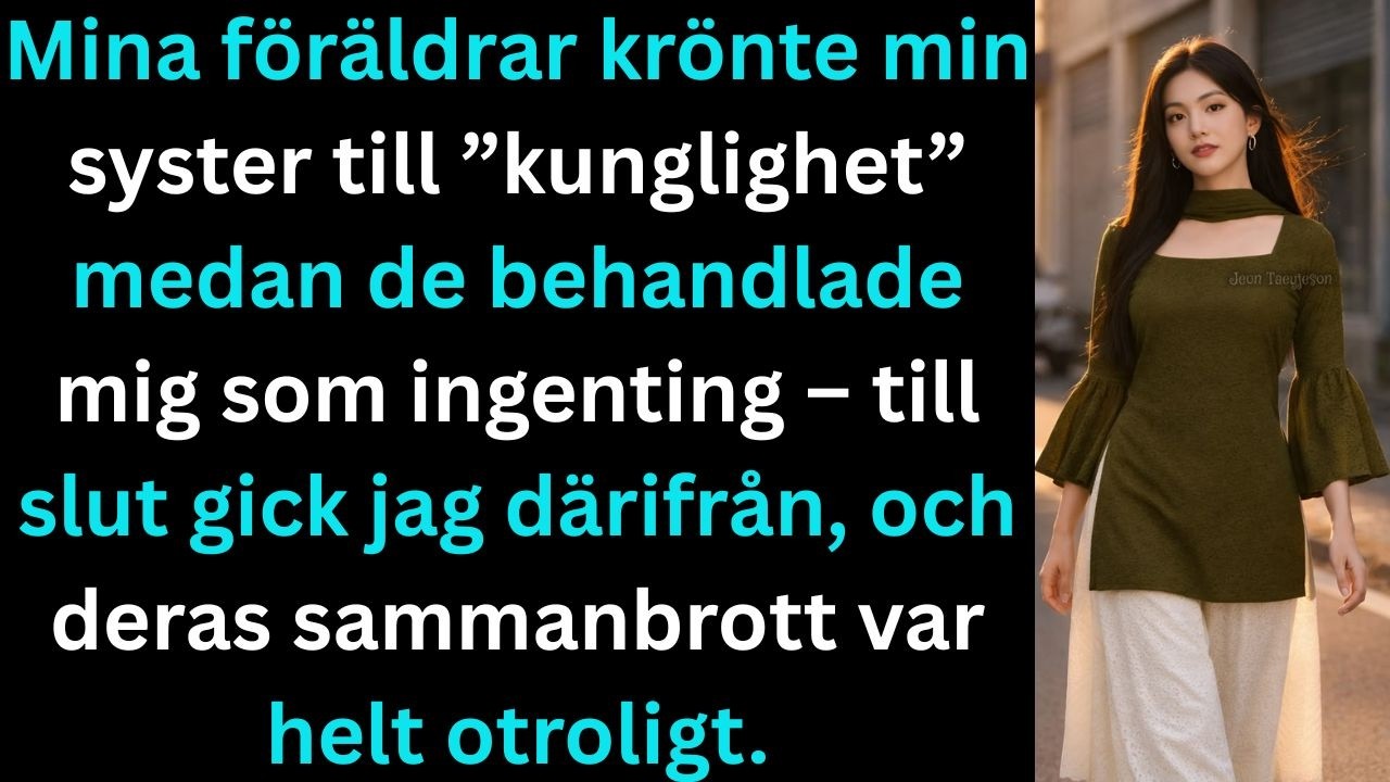 Mina föräldrar krönte min syster till “kunglighet” medan de behandlade mig som ingenting – till slut