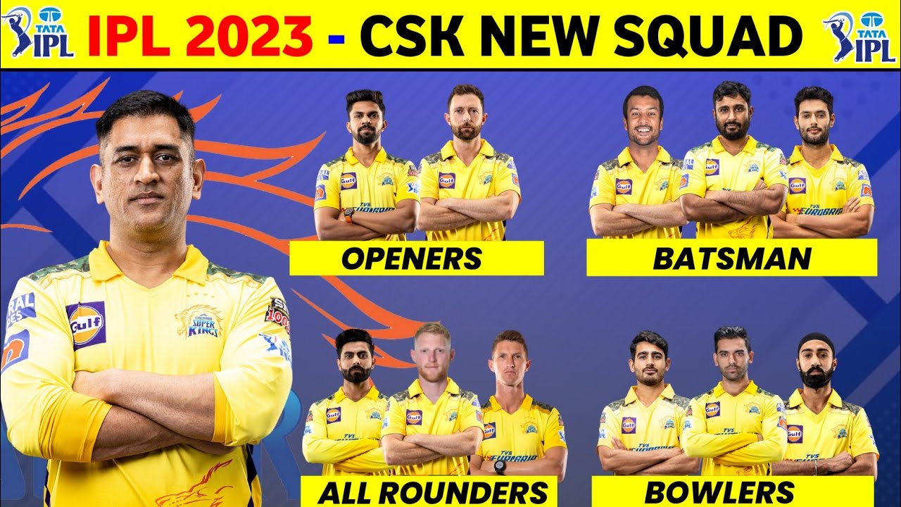 Csk Squad 2023 - Csk Team 2023 Players List || Chennai Super Kings 2023 Squad