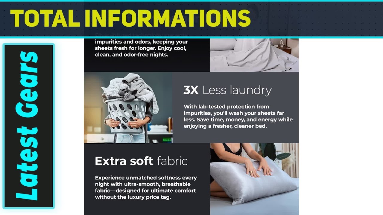 Комплект постельного белья Silvery Silver Infused &ndash; лучшие ультрамягкие простыни с терморегулирую...