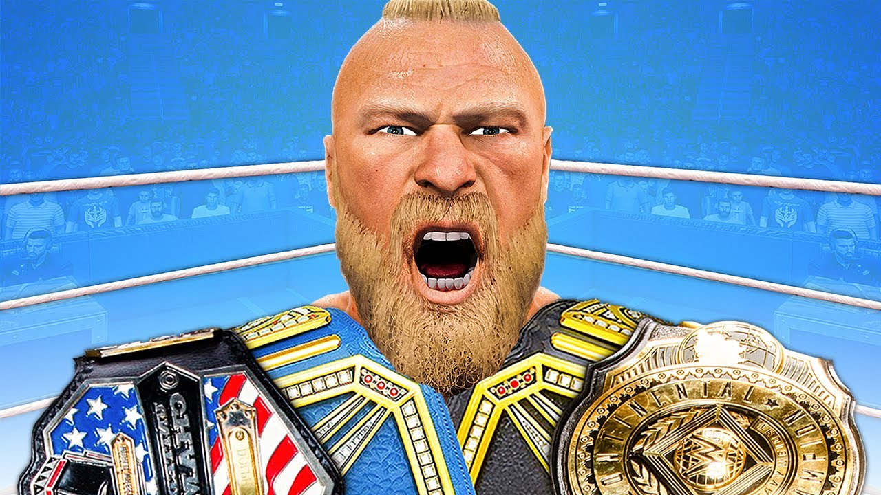 I Gave Brock Lesnar All WWE Titles & This Happened...