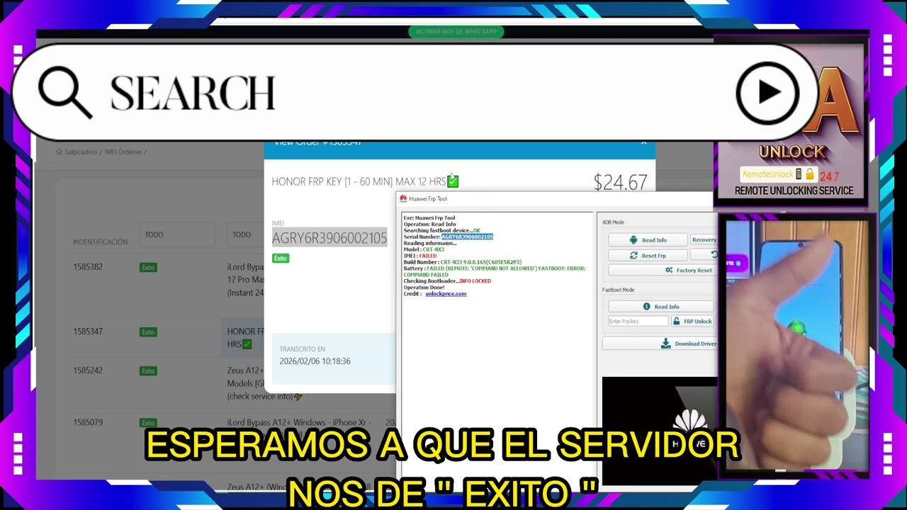 FRP HONOR ANDROID 14 - 15 - 16 | FRP CUALQUIER MODELO DE HONOR |⚠️SEGURIDAD ALTA⚠️ VIA KEY