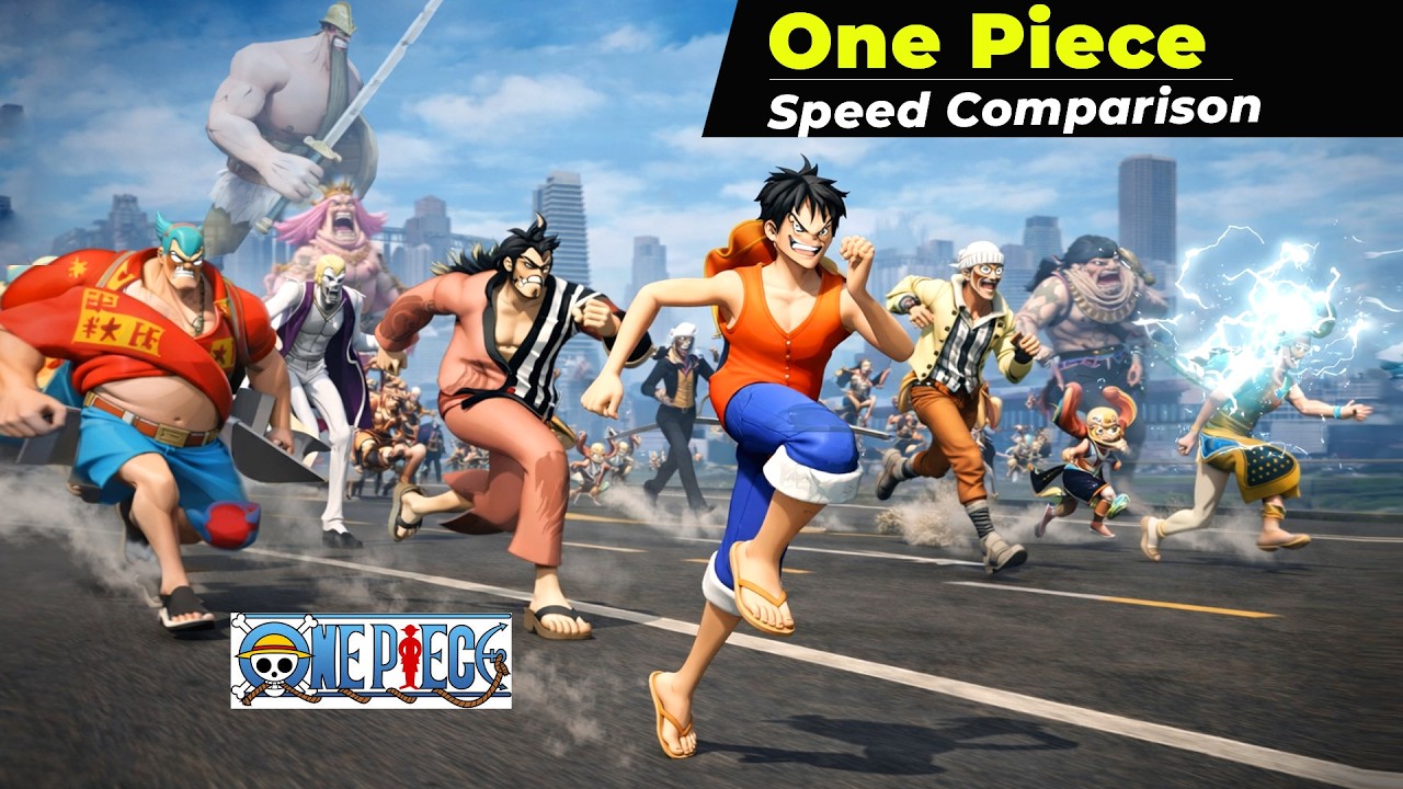 Сравнение скорости персонажей аниме One Piece в 3D | Сравнение скорости