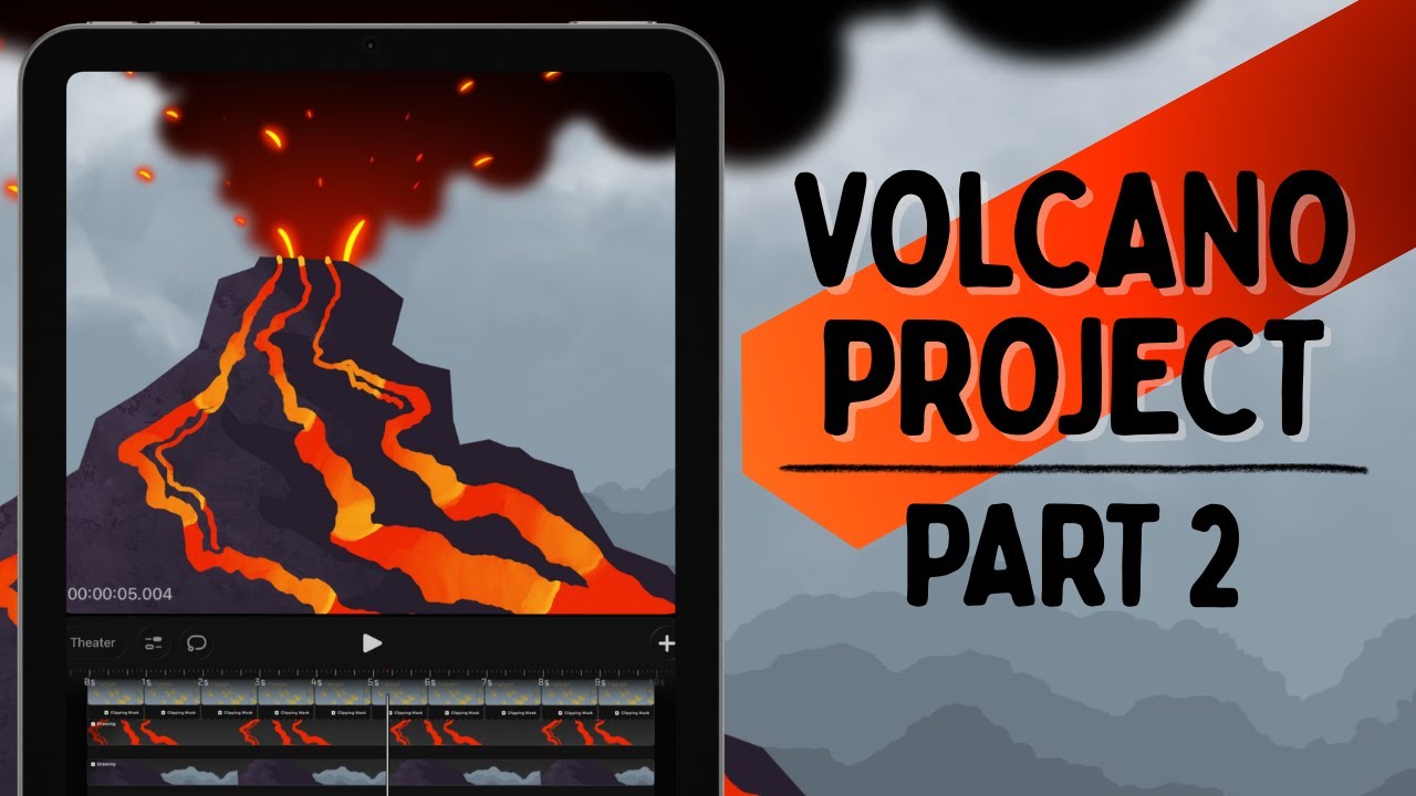 Dreams 2: Easy Procreate Animation | Volcano & Flowing Lava | Tutorial, Part 2