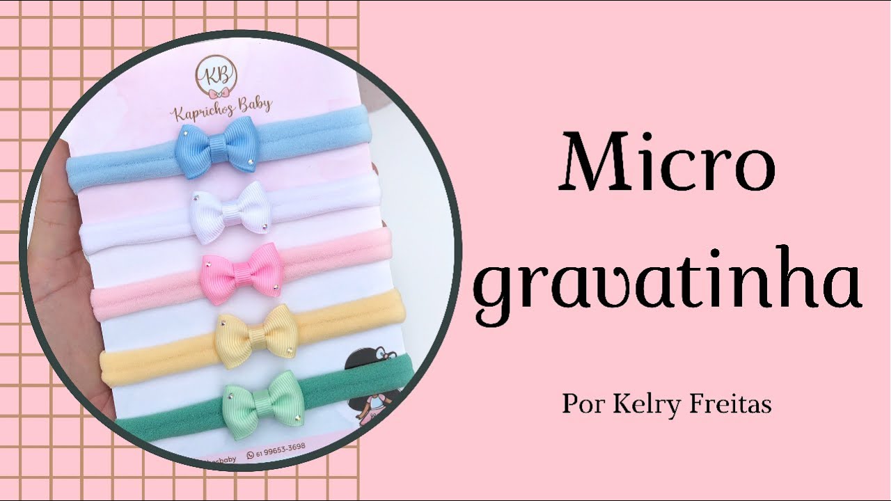 Laço gravatinha - fita 5 - PAP - DIY Ribbon Bow Hair