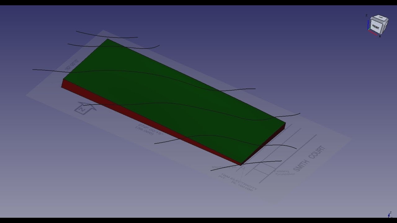 FreeCad Arch 3D Site Modelling with contours