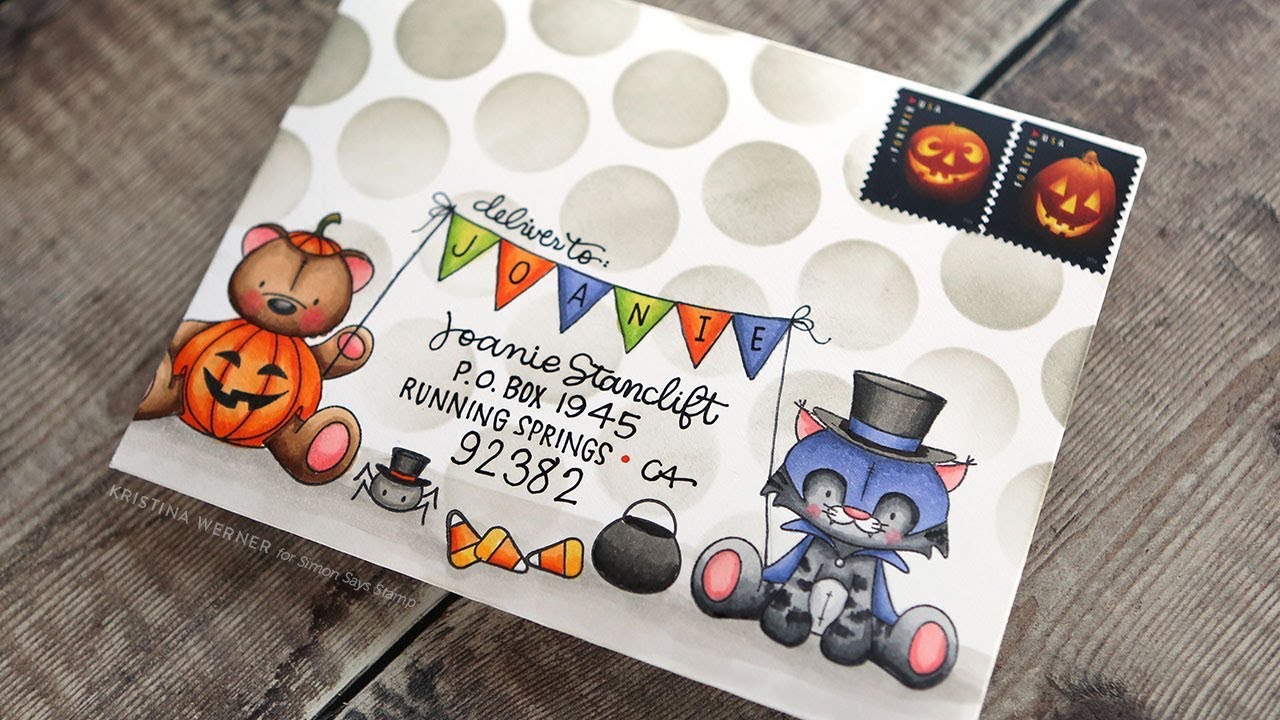 FUN HALLOWEEN ENVELOPE - Monthly Mail Art, October 2017