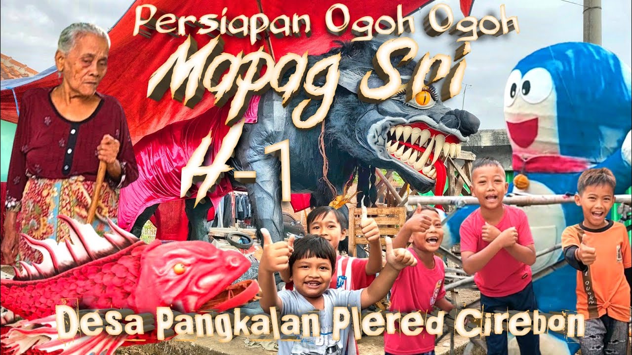Persiapan Ogoh Ogoh Mapag Sri Desa Pangkalan H-1 2024 || Kecamatan Plered Cirebon