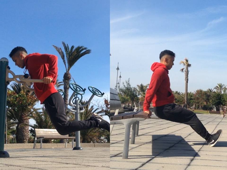 como hacer fondos en paralelas desde cero (triceps)