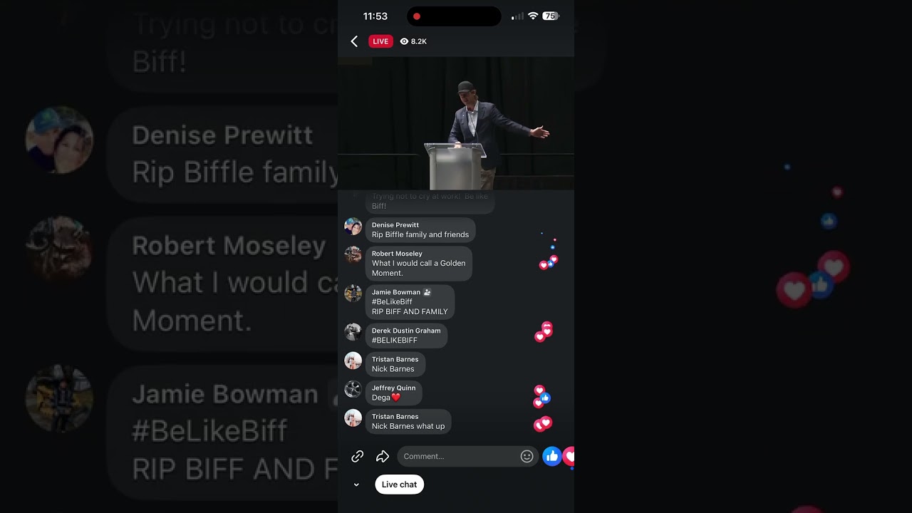 Garret Mitchell (Cleetus McFarland) speaking at Greg Biffle’s funeral. Rest in piece Brother. 