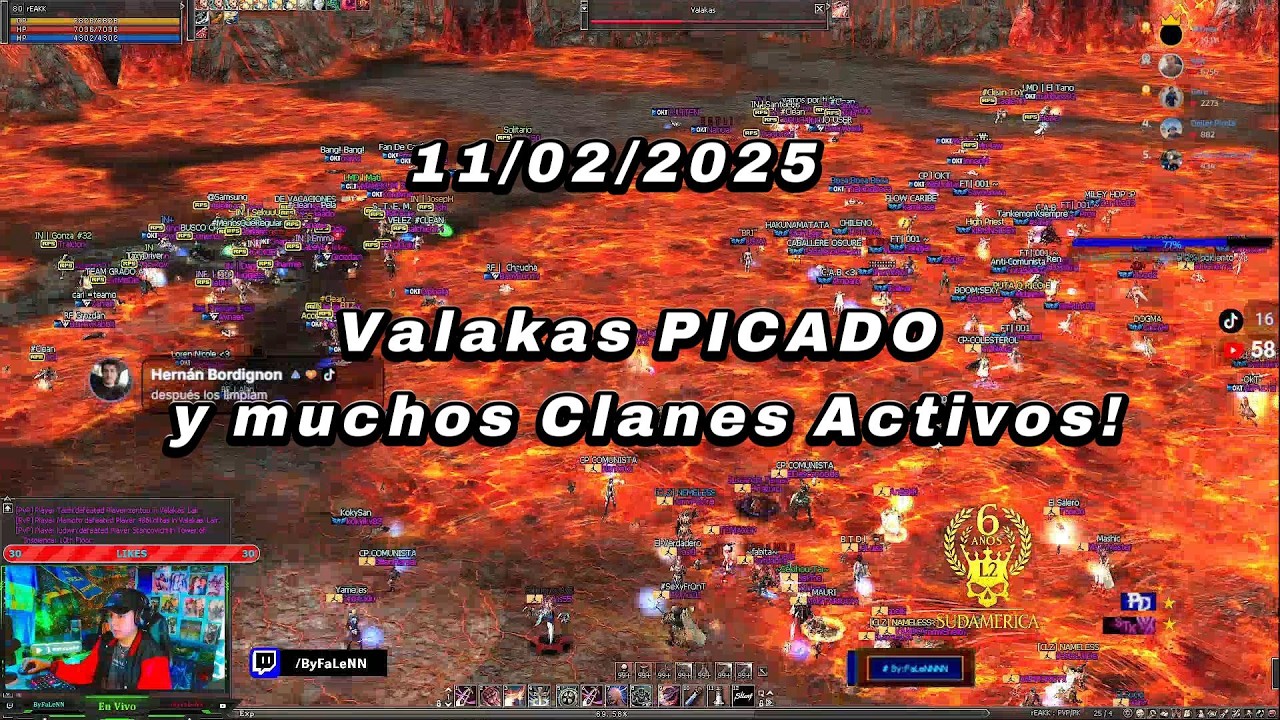 L2Sudamerica x10 Epic Boss Valakas + Relato y Reacción  11/02 -  #interlude #l2 #mmorpg #pvp