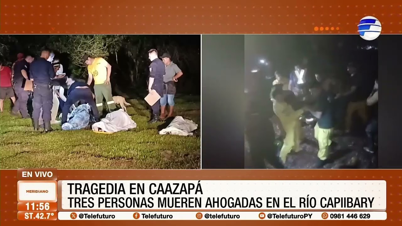 Tres personas mueren ahogadas en Caazapá