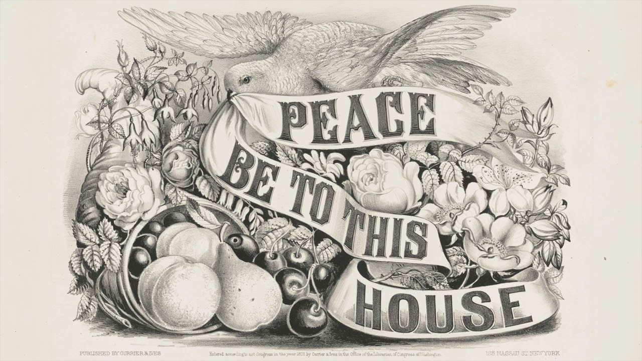 TV Art | Frame TV | Peace be to this House | American History | Vintage Lithograph