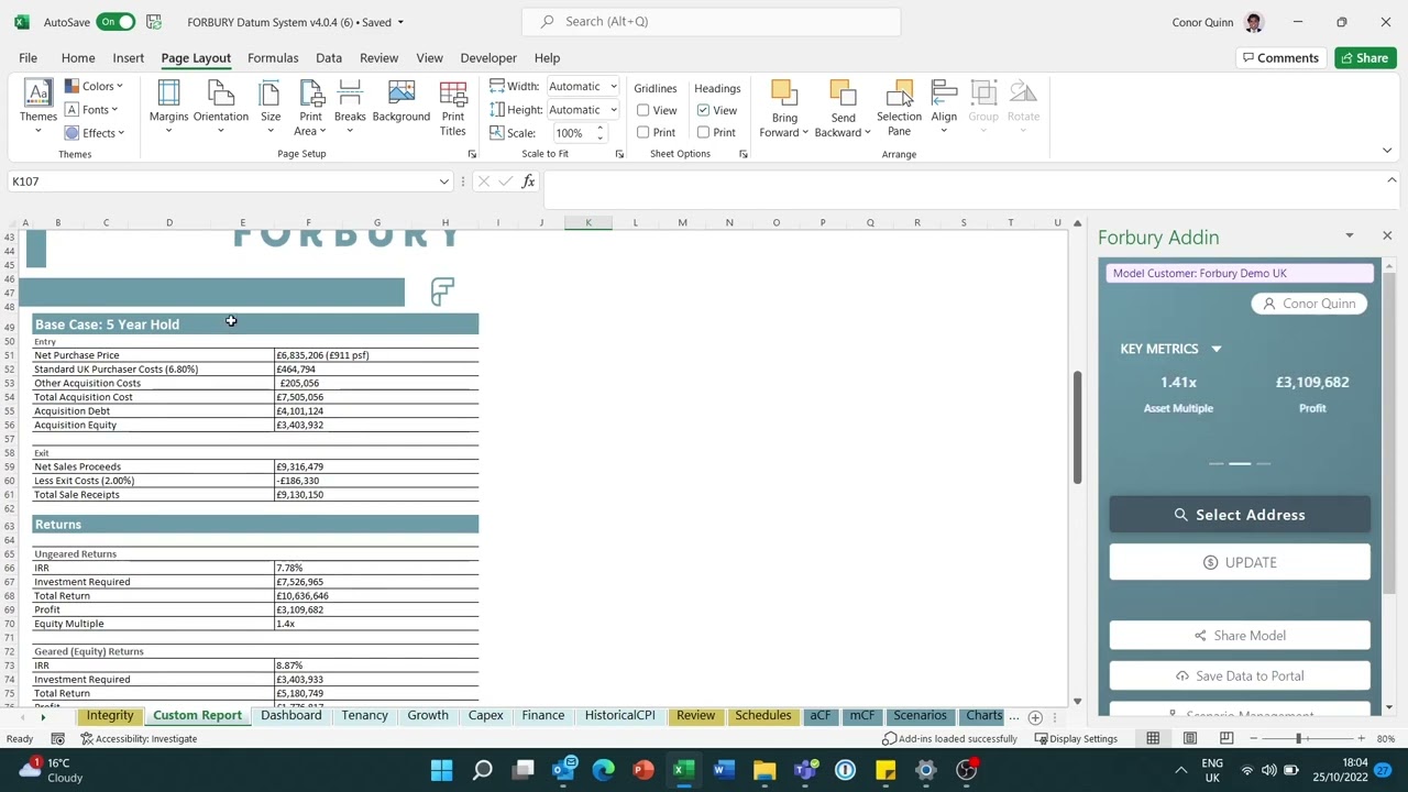 Forbury - Customised Reports