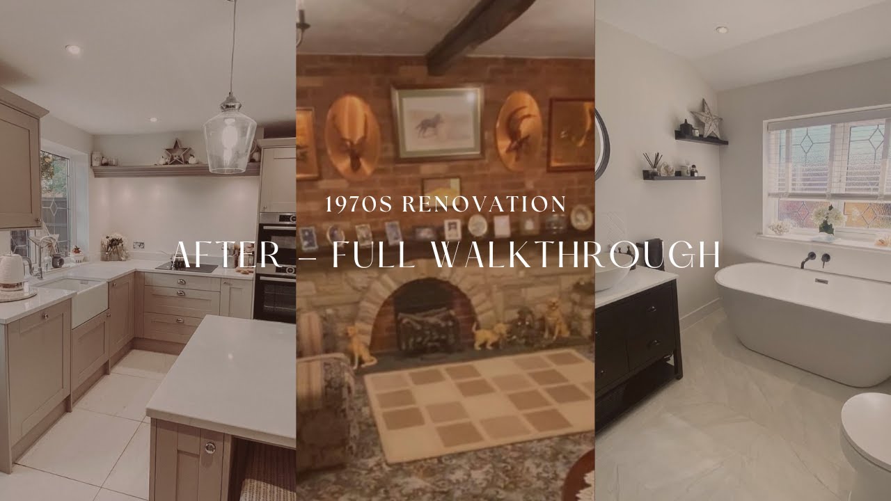 Full house tour - Renovation 1970s house - neutral decor - monochrome interior!