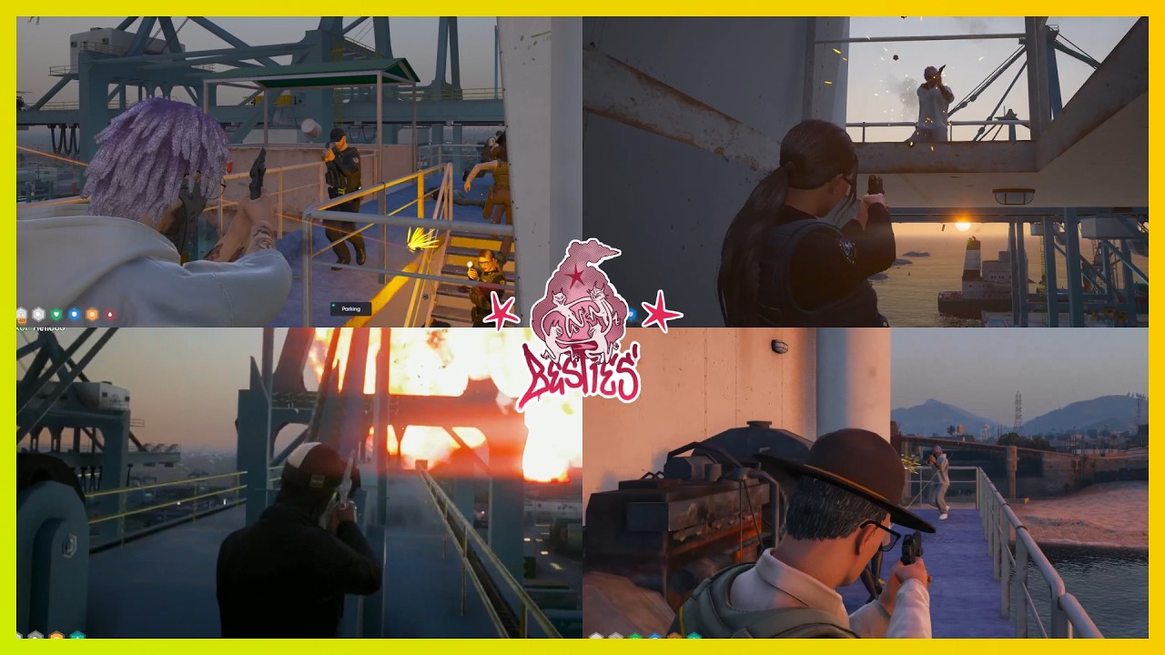 Besties Smoke Cops At NBC Docks // Meff Run (22 POVs) | NoPixel 4.0 GTA RP