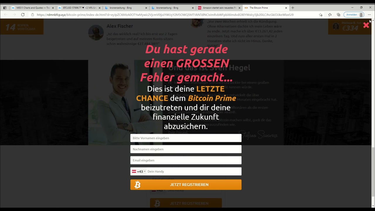 Bitcoinbetrug bei der Kronenzeitung