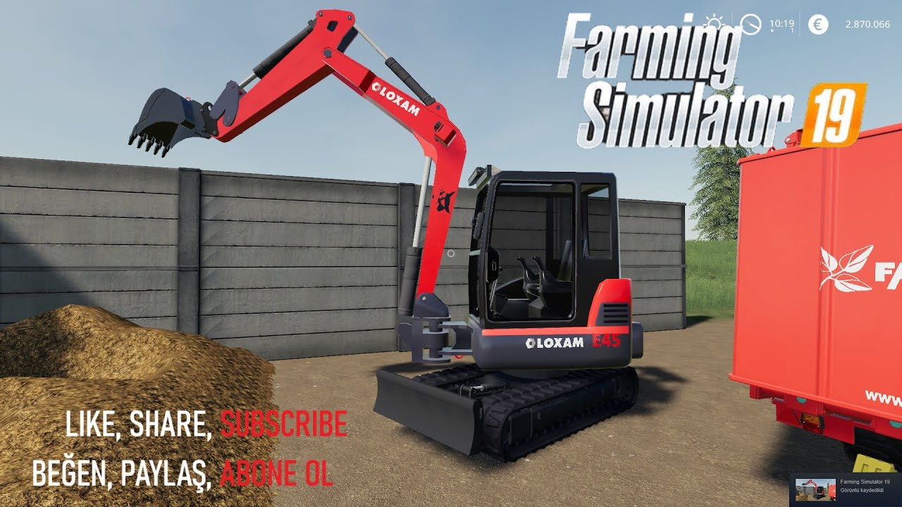 Farming Simulator 2019 LOXAM Mini Excavator - Ekskavatör v1.5 Mod FS19