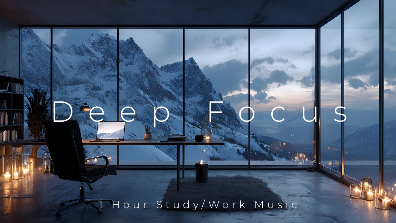 Focus Like a CEO • Cozy Dark Office with Mountain View