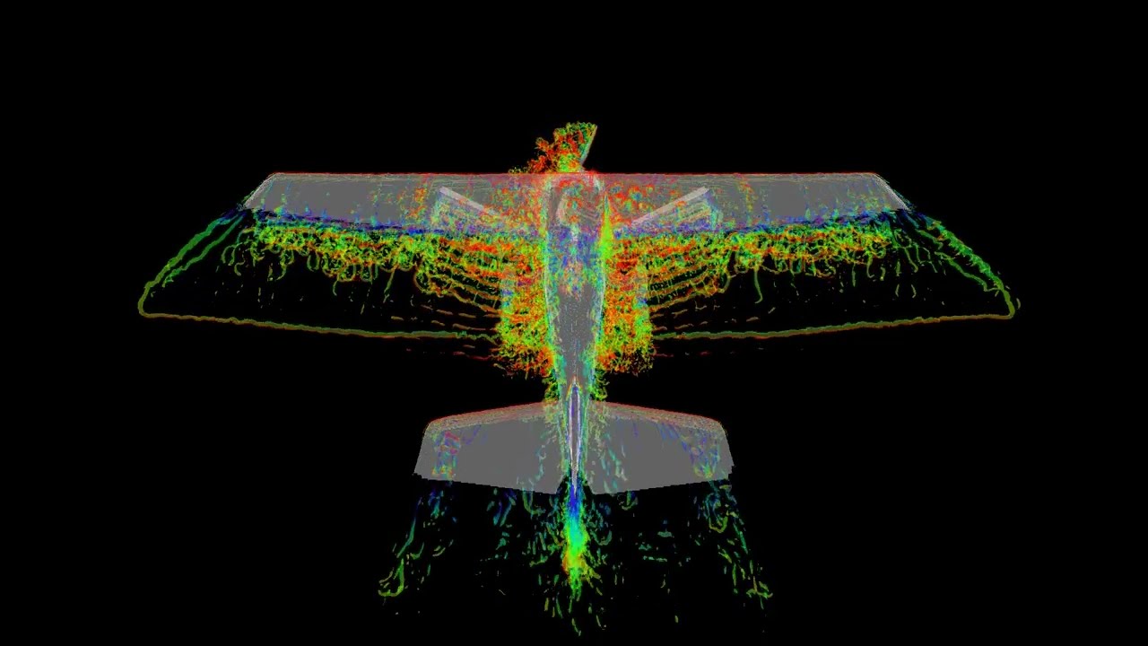 Cessna 172 in FluidX3D CFD - 220 million cells - 10 minutes on Titan Xp GPU