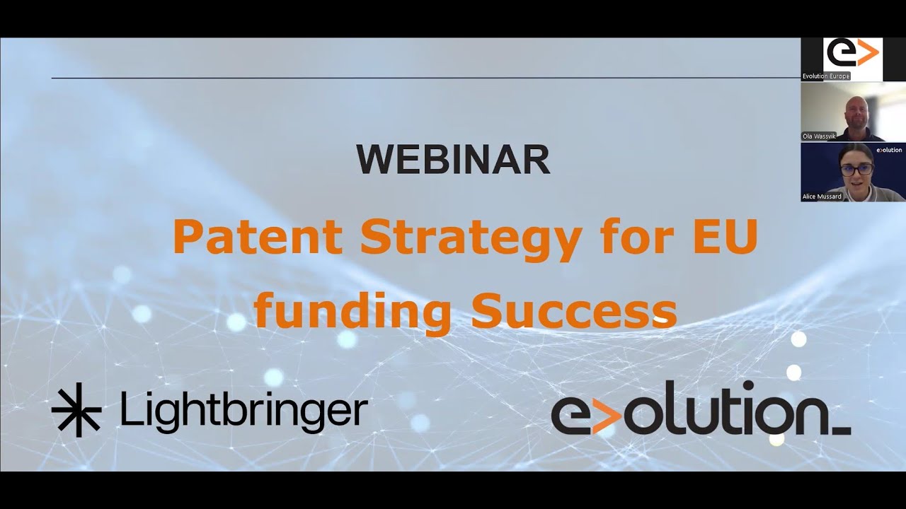 Evolution Europe Webinar | Lightbringer – IP & Patents for Funding Success