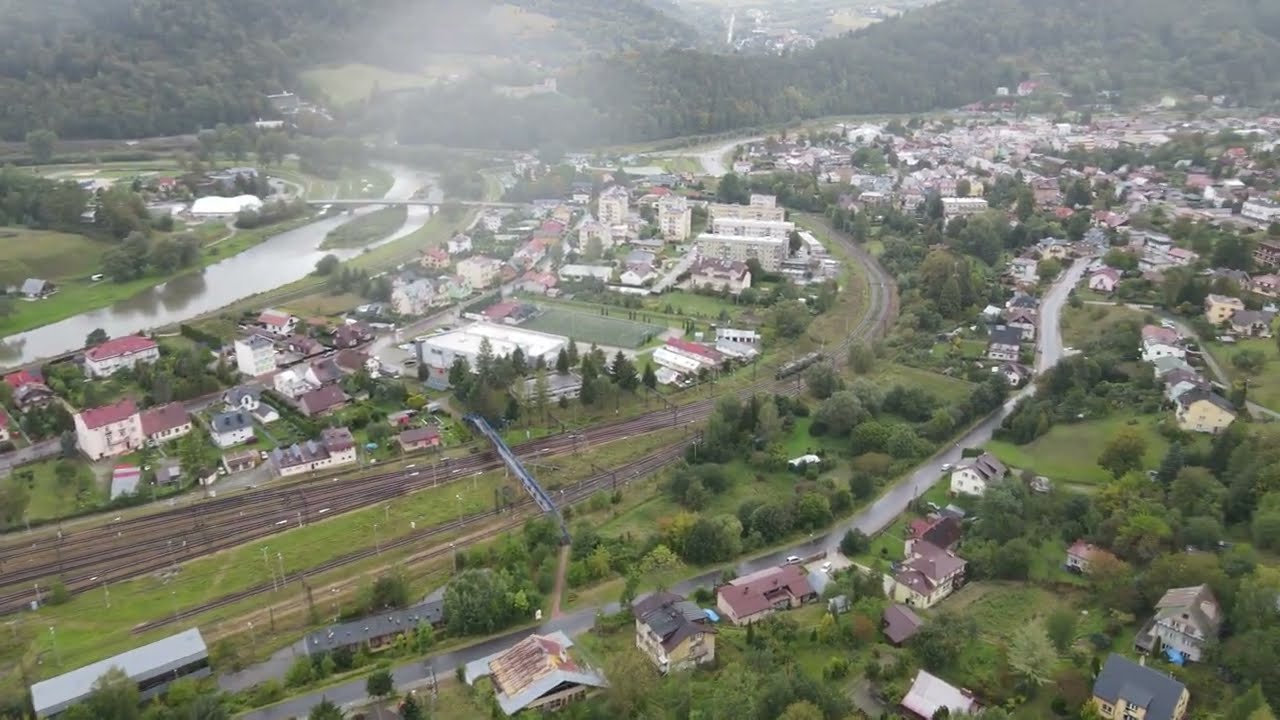 Muszyna nad Popradem - widok z lotu ptaka