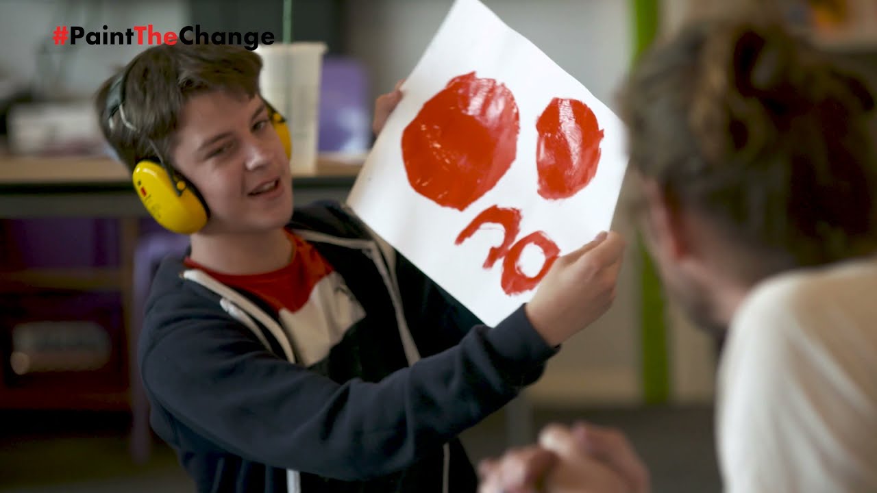 PainttheChange Workshop for children with special needs and disabilities at Mill Ford School