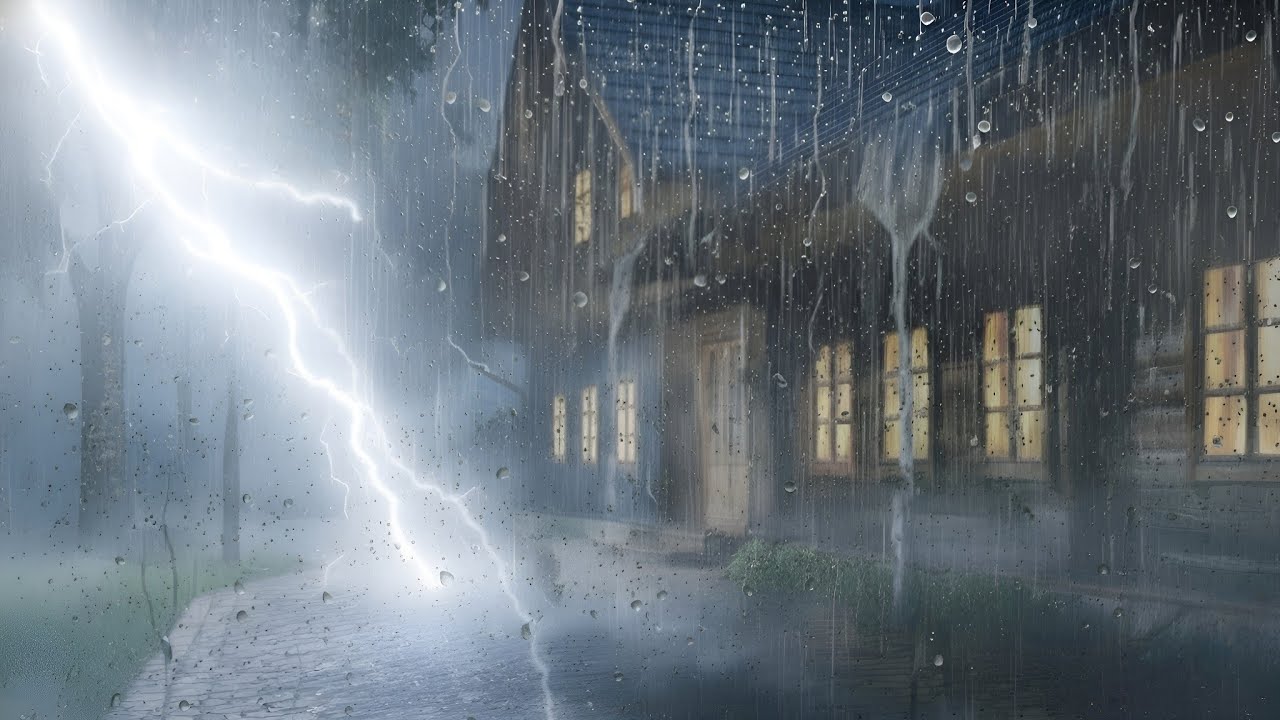 Rain & Thunder Sounds for Sleeping ⚡ Deep Sleep Rain Ambience
