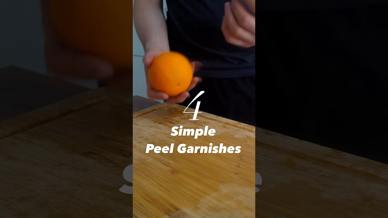 4 Simple Peel Garnishes! #easy