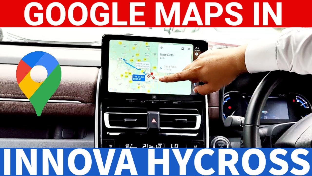 How to use Google Maps in Toyota Innova Hycross? Navigation using Android Auto/Apple Car Play iPhone