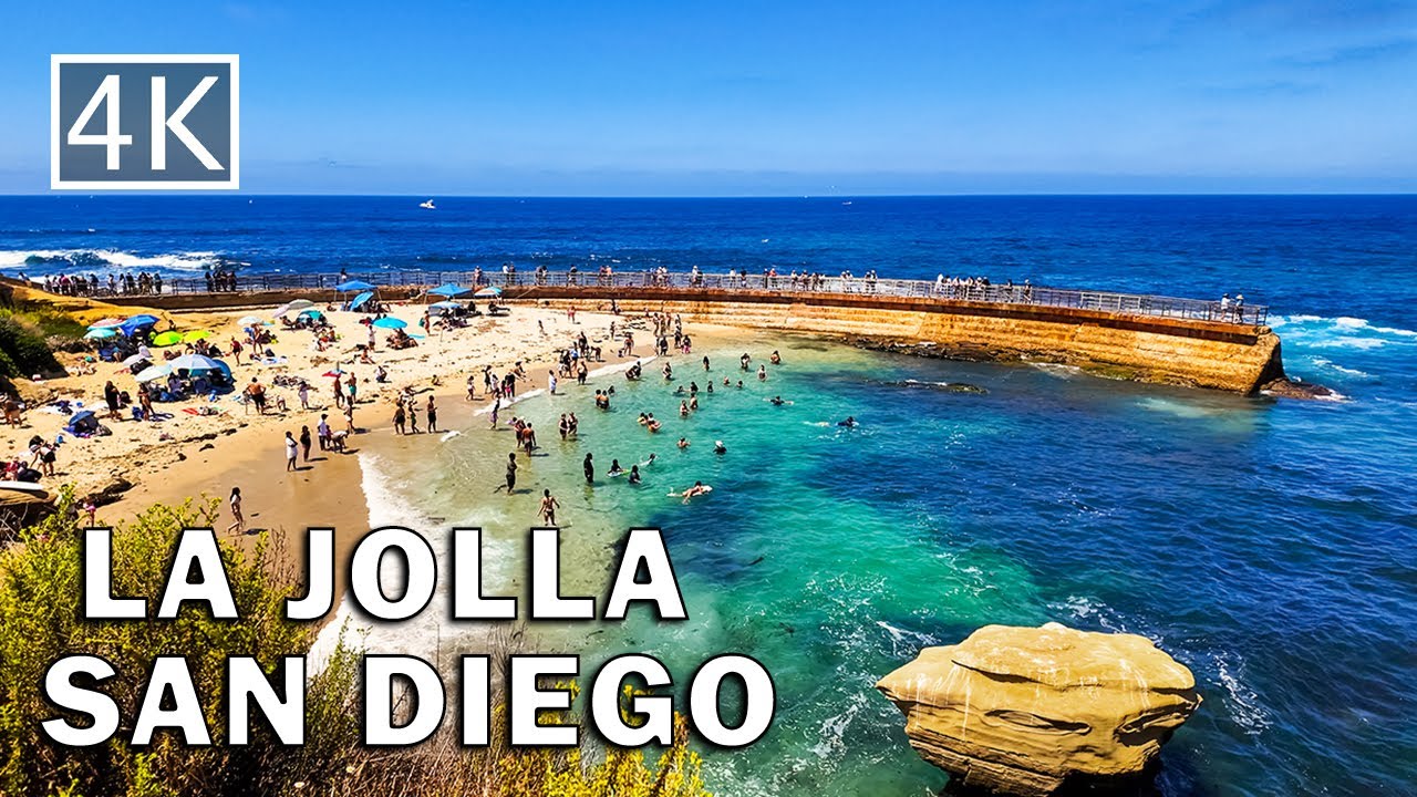 [4K] La Jolla - San Diego - California - Scenic Walking Tour with Captions