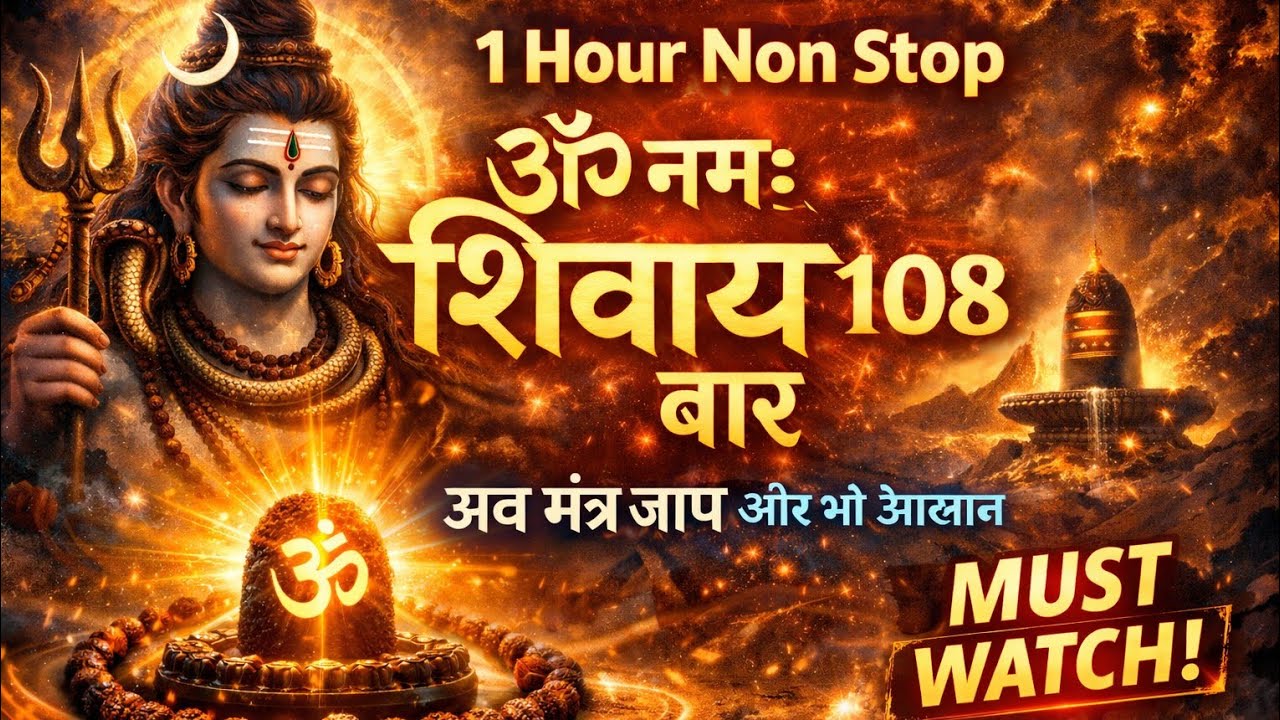 live ॐ नमः शिवाय मंत्र जाप 1 Hour Non Stop | तनाव दूर, मन शांत | MUST WATCH