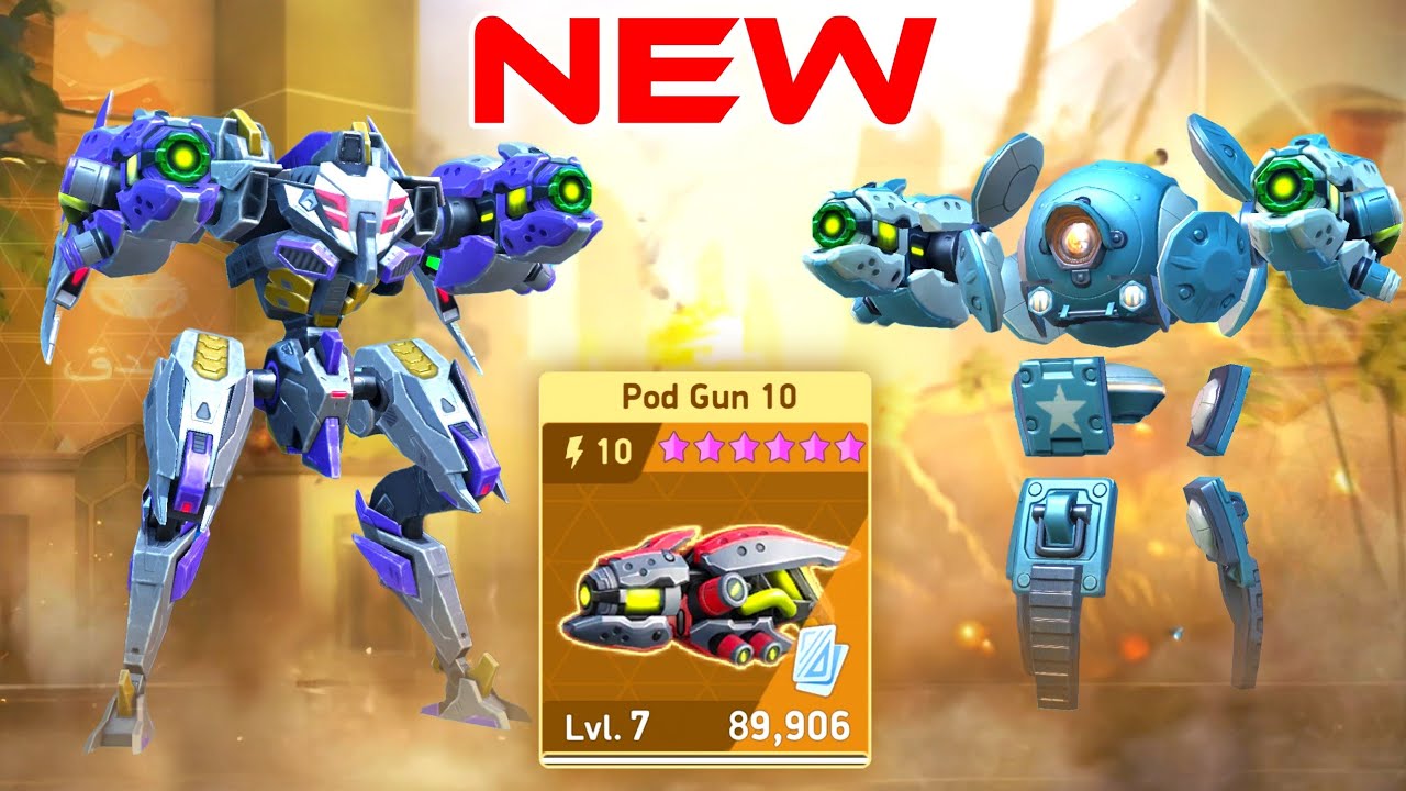 NEW WEAPON Pod Gun 10 with Eclipse & Surge - Mech Arena