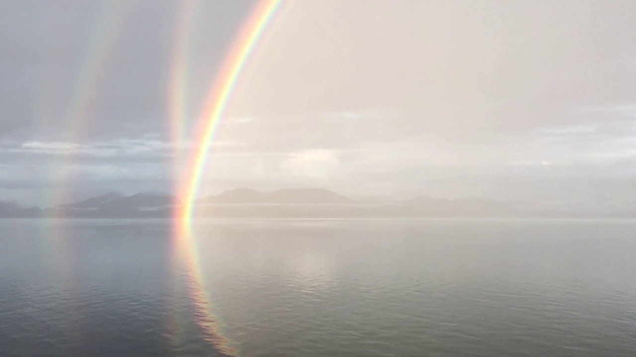 Magical triple rainbow at sea... (2019)