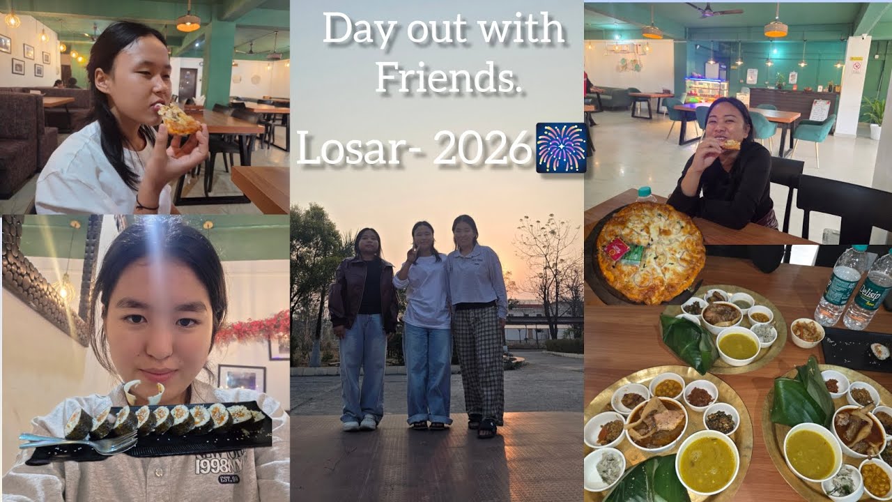 #Losar Tashi Delek🙏 || Celebrating 4th day of Losar together 🍗🍕|| 