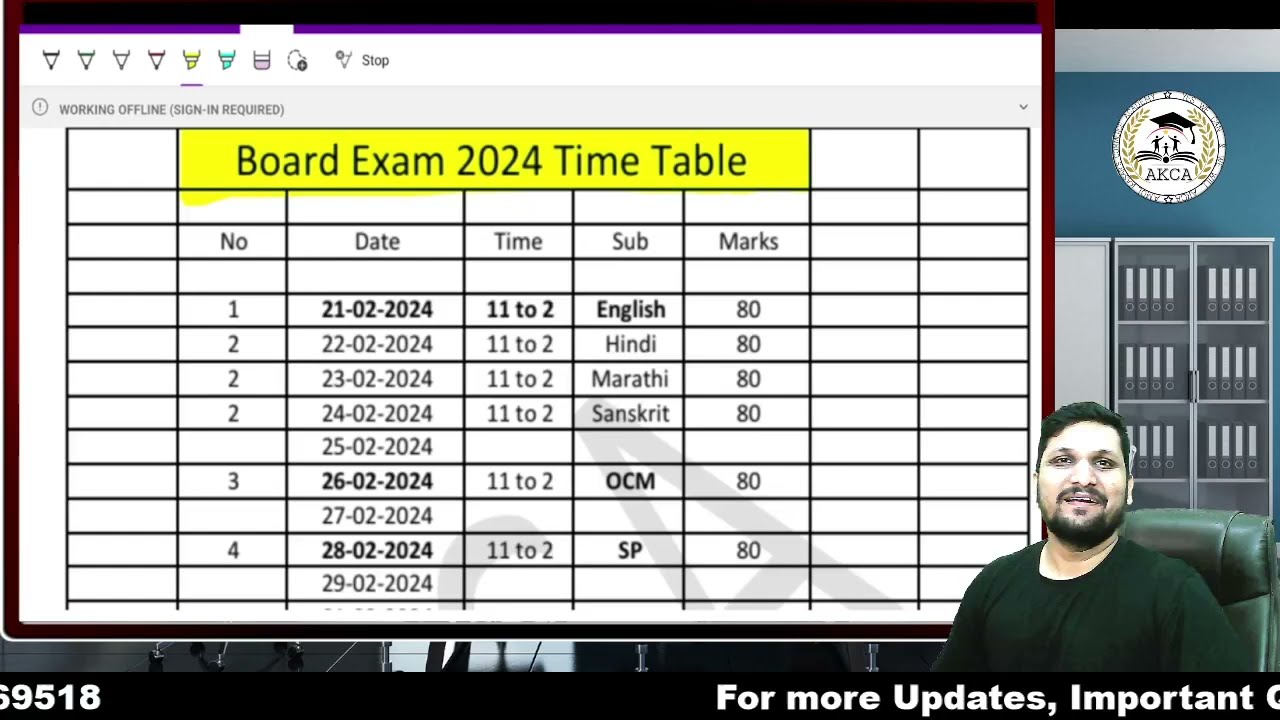 Time Table Board Exam 2024 | Study Strategy | HSC #trending #BoardExam