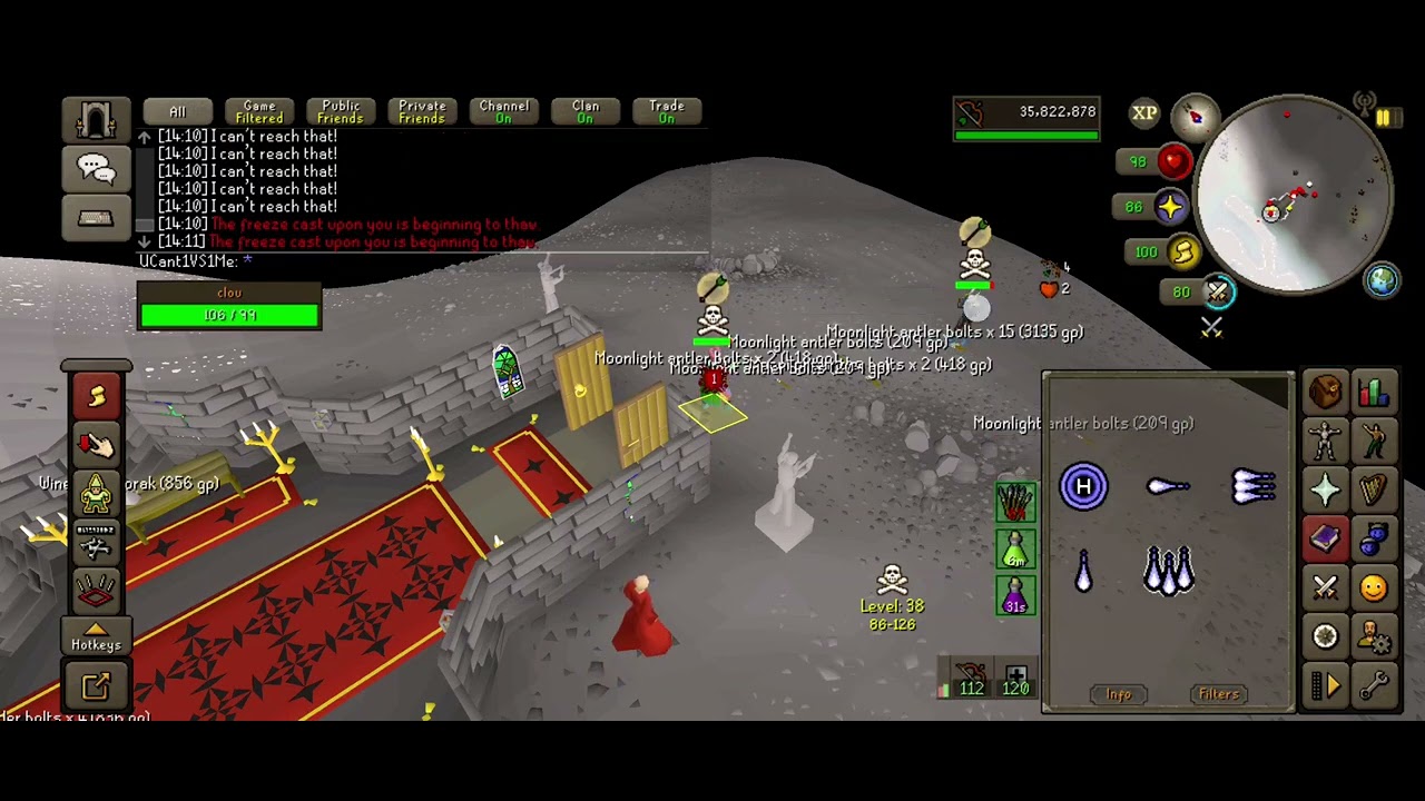 CrustyTheClown goes OSRS mobile tribrid PK