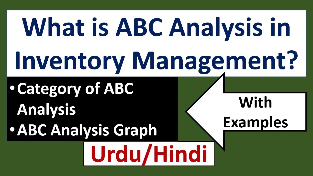 What is ABC Analysis in Inventory Management? ABC Analysis Category & Graph With Examples-Urdu/Hindi