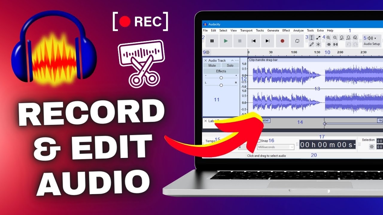 Как использовать Audacity для записи и редактирования звука | Учебное пособие Audacity 2025