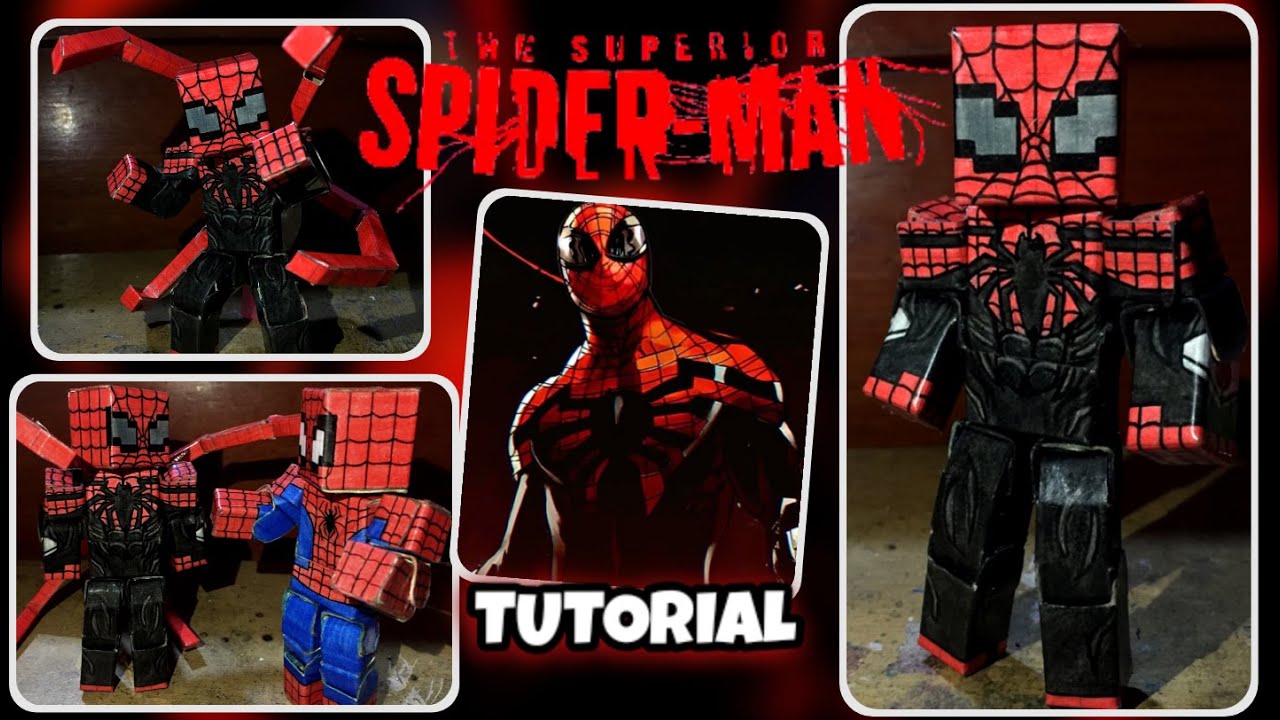 Como hacer a SUPERIOR SPIDER-MAN Papercraft MINECRAFT Figura Articulada