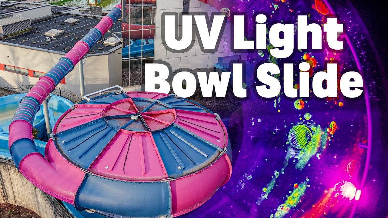 UV Light Space Bowl Water Slide – Laguna Badeland | NEW 2026!