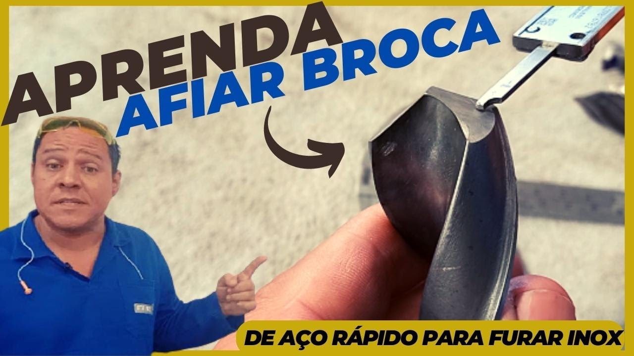 ✅Como AFIAR BROCA de aço Rápido ou Amolar Para furar AÇO INOX.