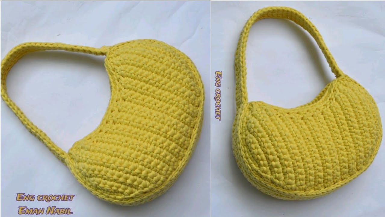 Новая сумка крючком, форма полумесяца, модная и шикарная 👜