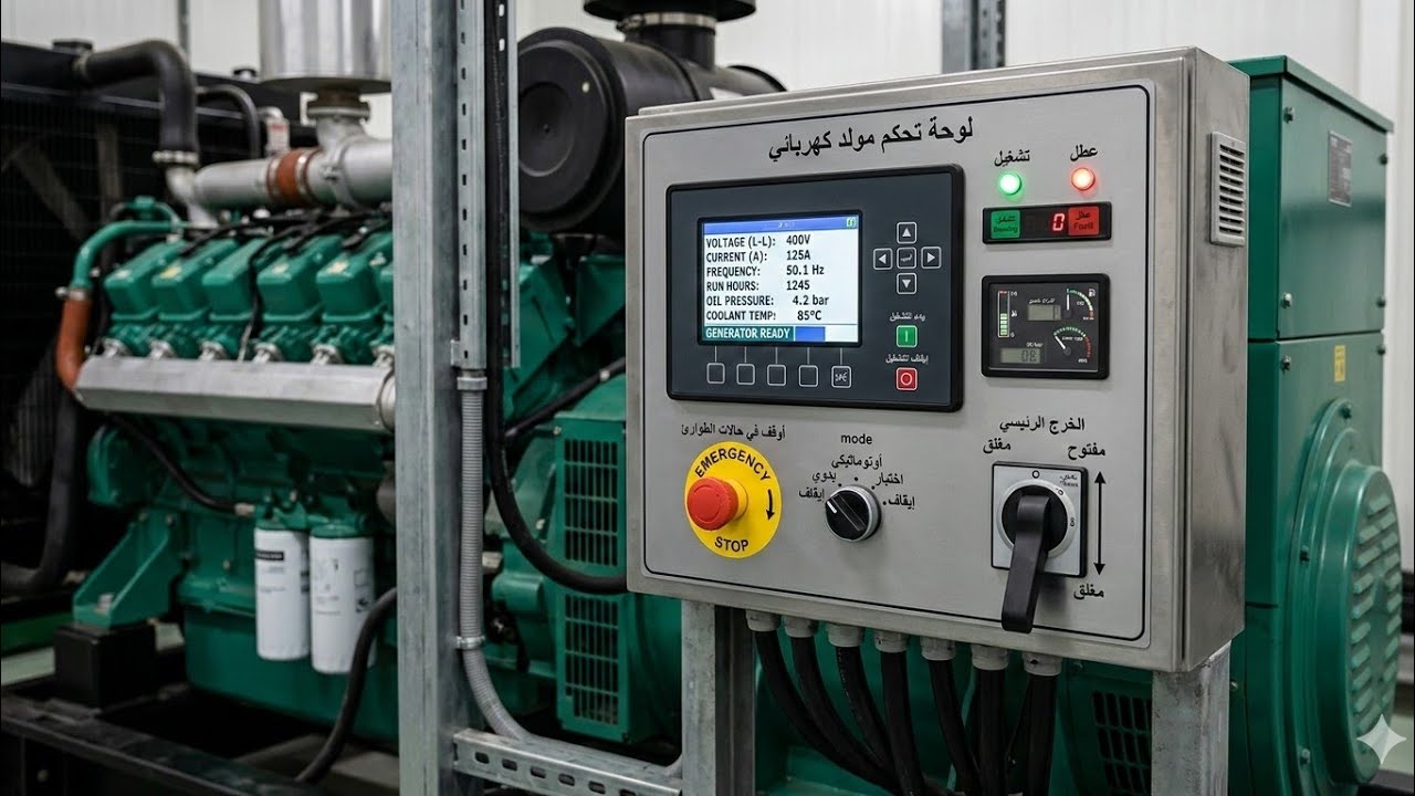 تصفح الانذارات في لوحة تشغيل مولد كهربائي 50KVA 