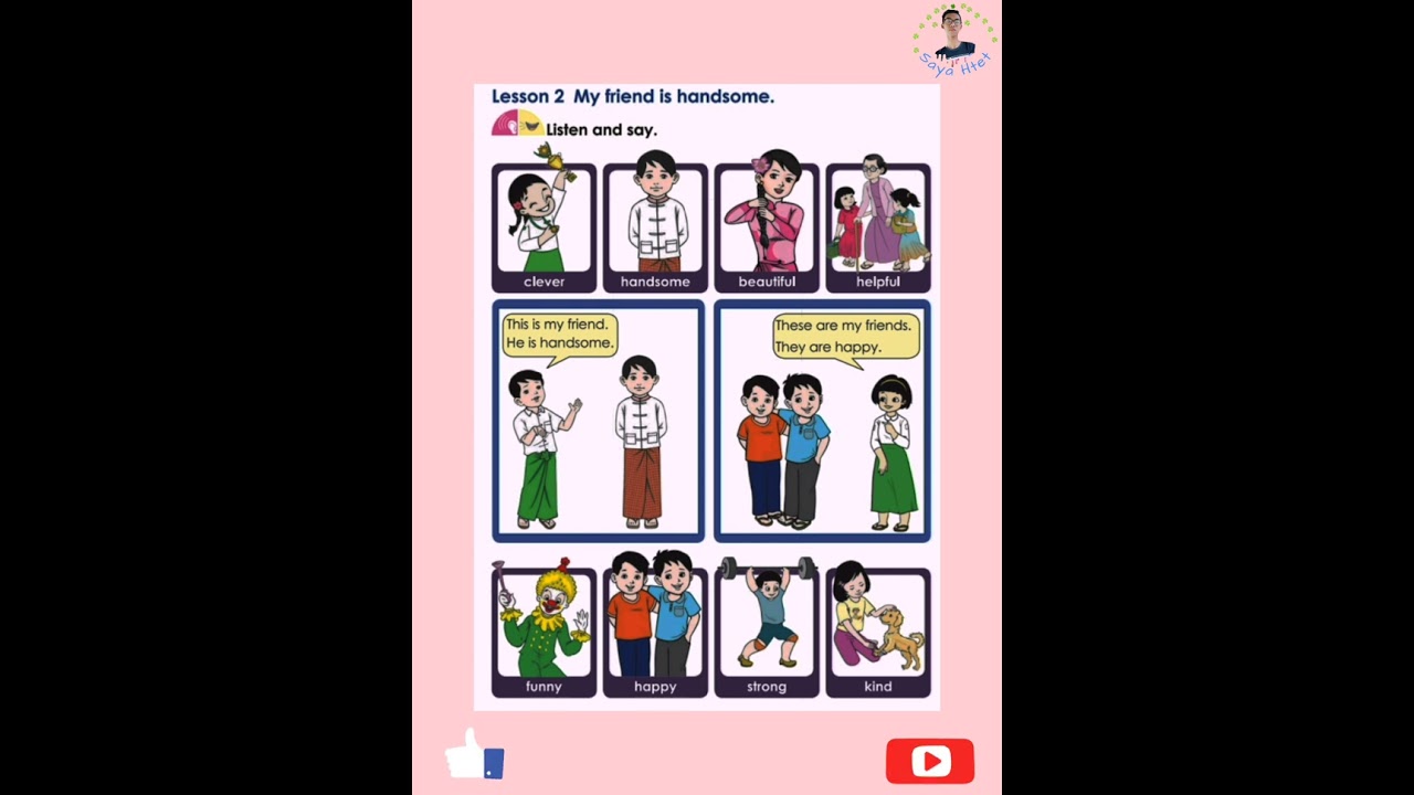 Grade 3 English Unit 1 Lesson 2 My friend is handsome