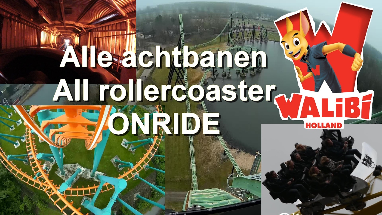 Alle achtbanen / All rollercoaster Walibi Holland ONRIDE – Alle Achterbahnen on ride Walibi