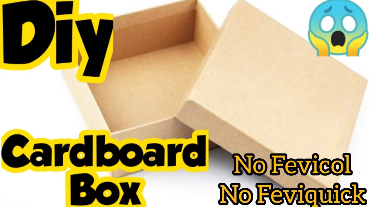 Diy Cardboard box/Homemade cardboard box/How to make cardboard box at home/Cardboard box making