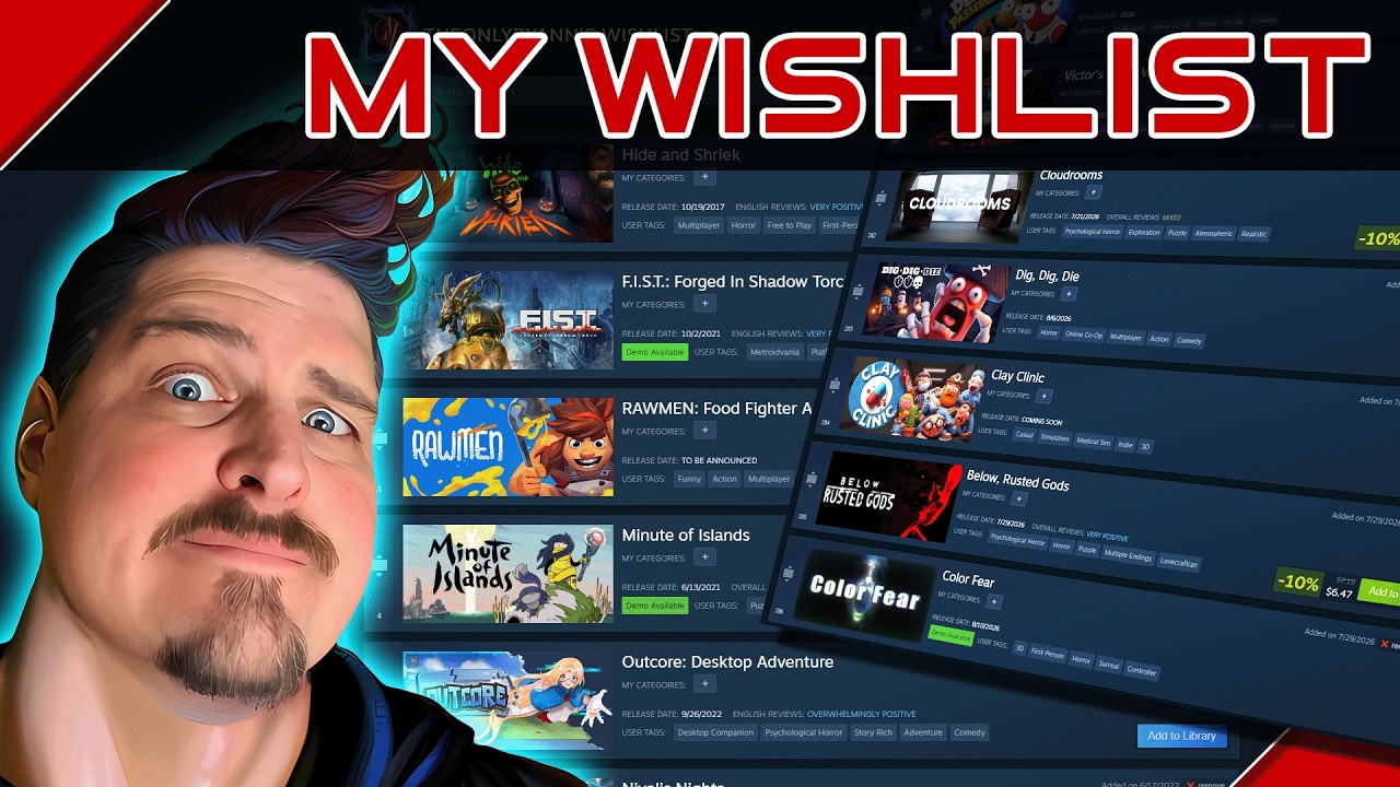 STEAM WISHLIST ➤ More AMAZING Indie Games I Accidently Found!
