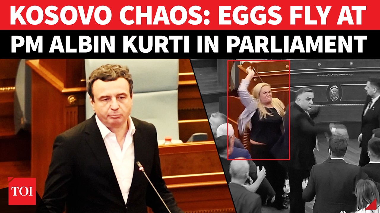 Egg Attack In Kosovo Parliament: Albin Kurti Faces Opposition Fury Amid Government Deadlock | WATCH